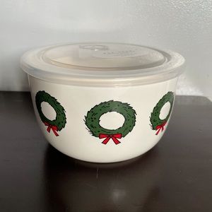 New Rae Dunn “JOY” Ceramic Bowl with Lid